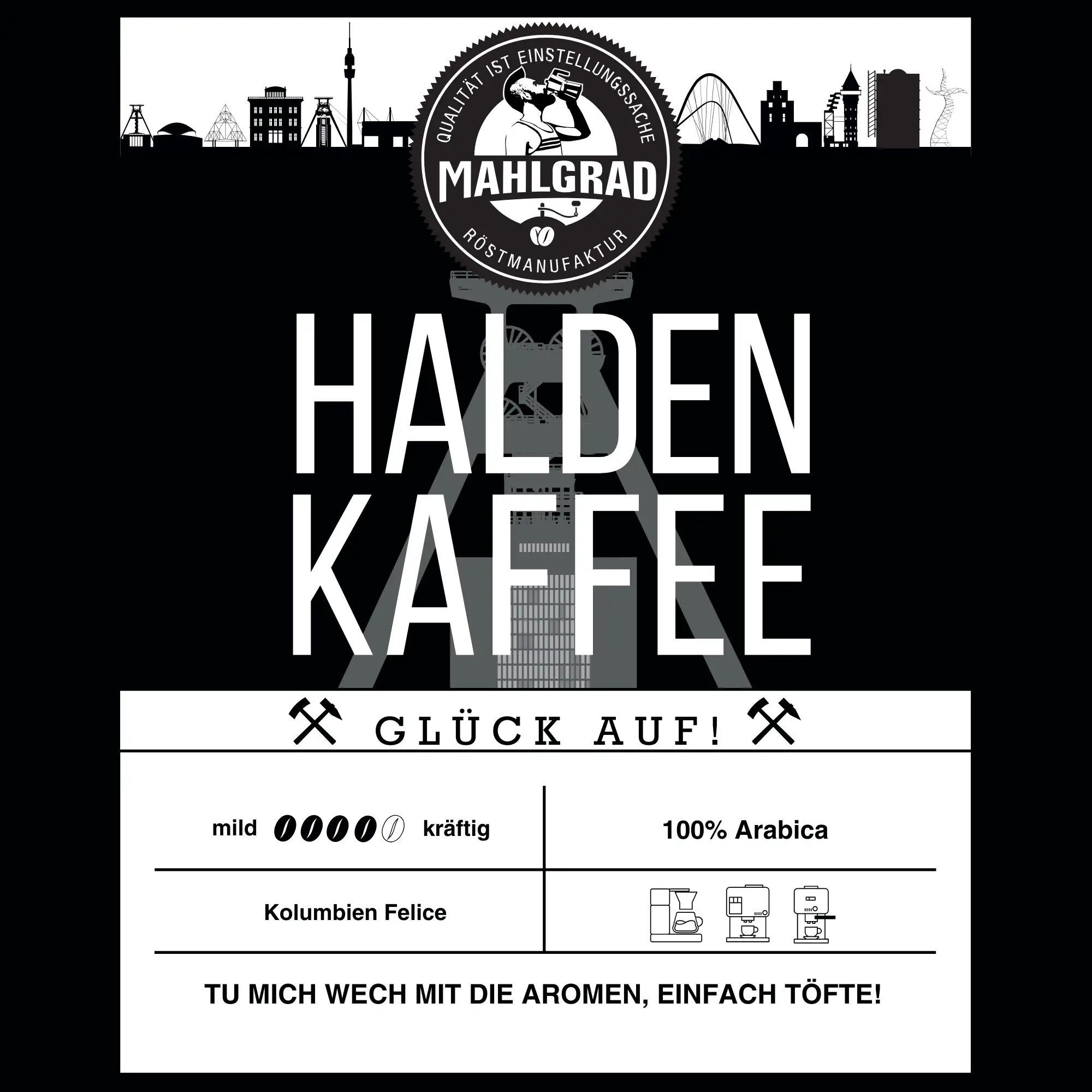 Haldenkaffee – 100 % Arabica Filterkaffee aus dem Ruhrgebiet von Mahlgrad
